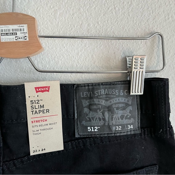 Levi’s 512 slim jeans black NWT - Picture 2 of 5